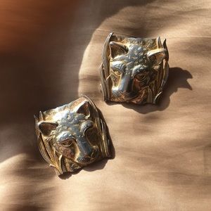 Vintage leopard earrings